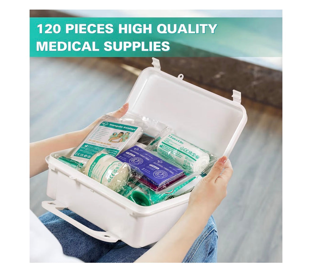 120 Piece First Aid Kit - Hard Case