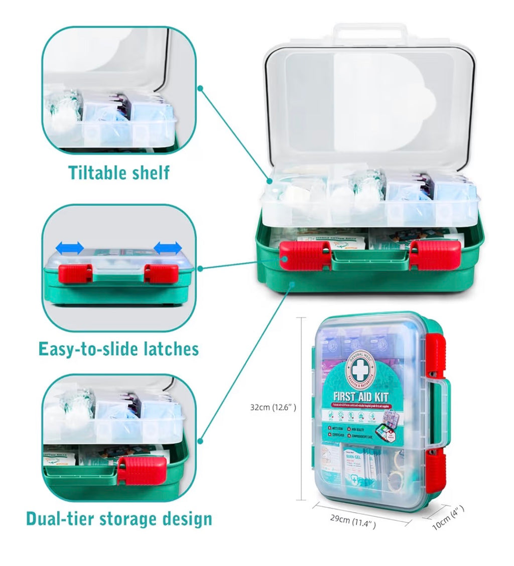 420 Piece First Aid Kit - Wall Mountable Hard Case
