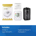 Electronic Upper Arm Blood Pressure Monitor with Voice Announcements - White & Blue