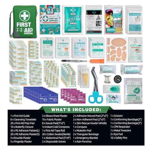 175 Piece First Aid Kit - Nylon Anti-Rip Case