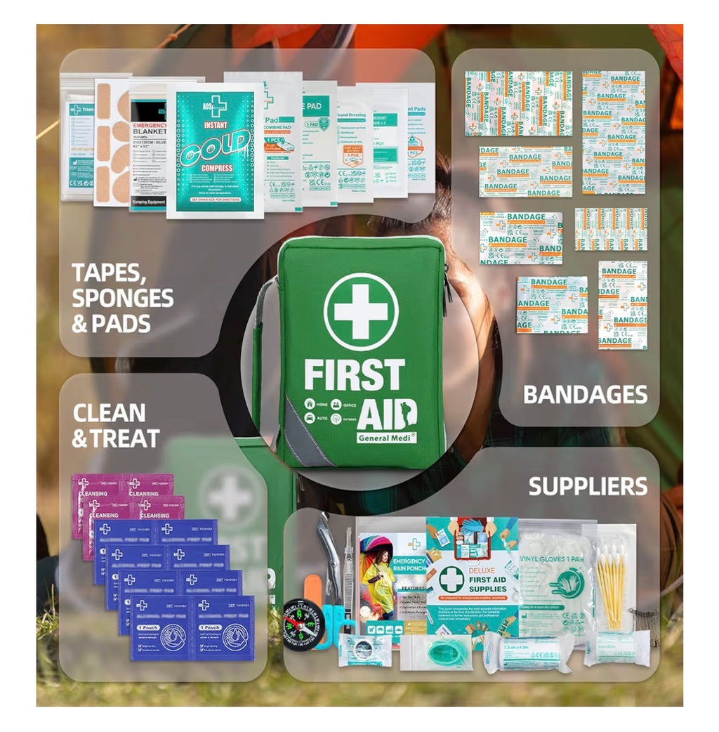 175 Piece First Aid Kit - Nylon Anti-Rip Case