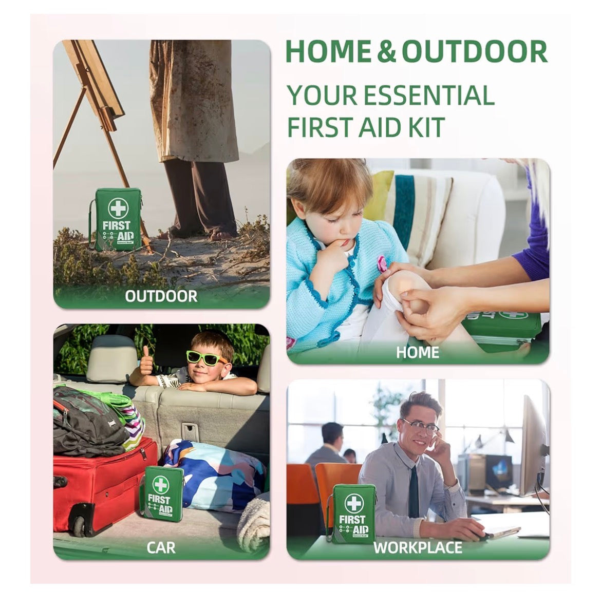 175 Piece First Aid Kit - Nylon Anti-Rip Case