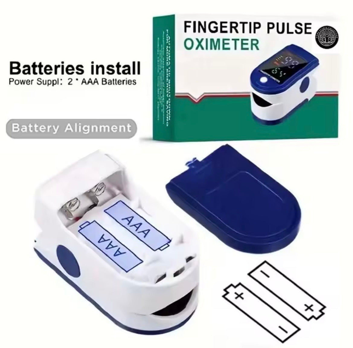 Pulse Oximeter with Small Black Case